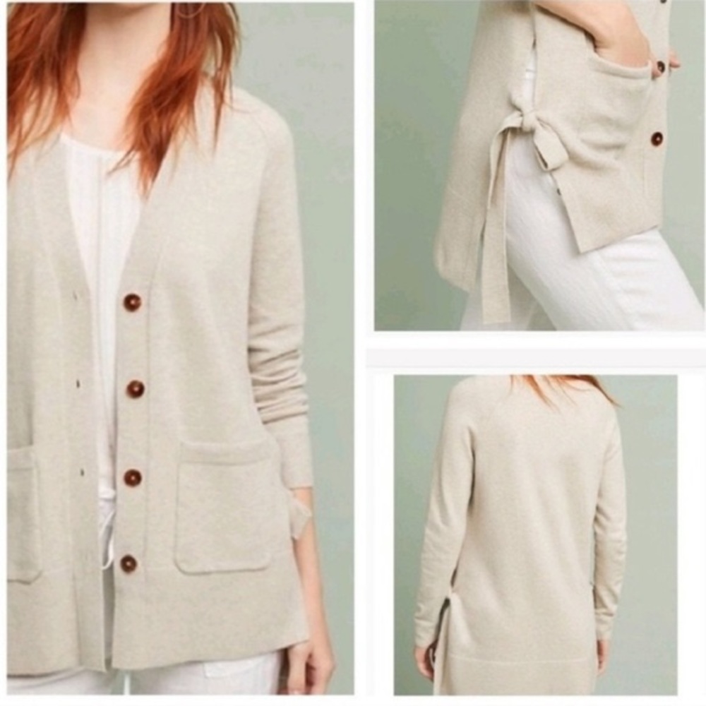 Anthropologie Side Tie Cardigan- Size Lg